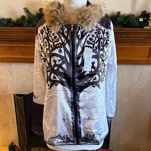 Stylish Women's Jacket with Faux Fur Collar